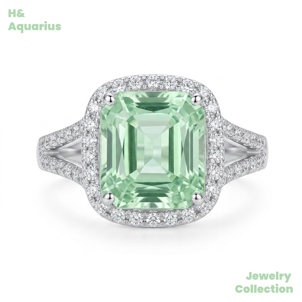 Synthetic YAG Mint Dew Jewelry - 925 Silver Lab-Created Spring Summer Minimalist Collection