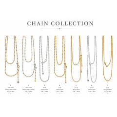 Chain: 925 Silver Olive Bead Chain - Handmade Minimalist Necklace Chain