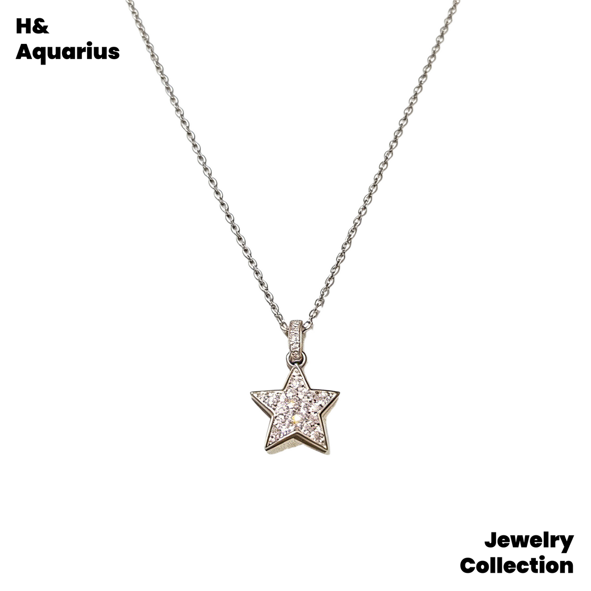 925 Silver & Zirconia Starry Necklace - Silver Plated Luxury Pav¨¦ Fashion Chain