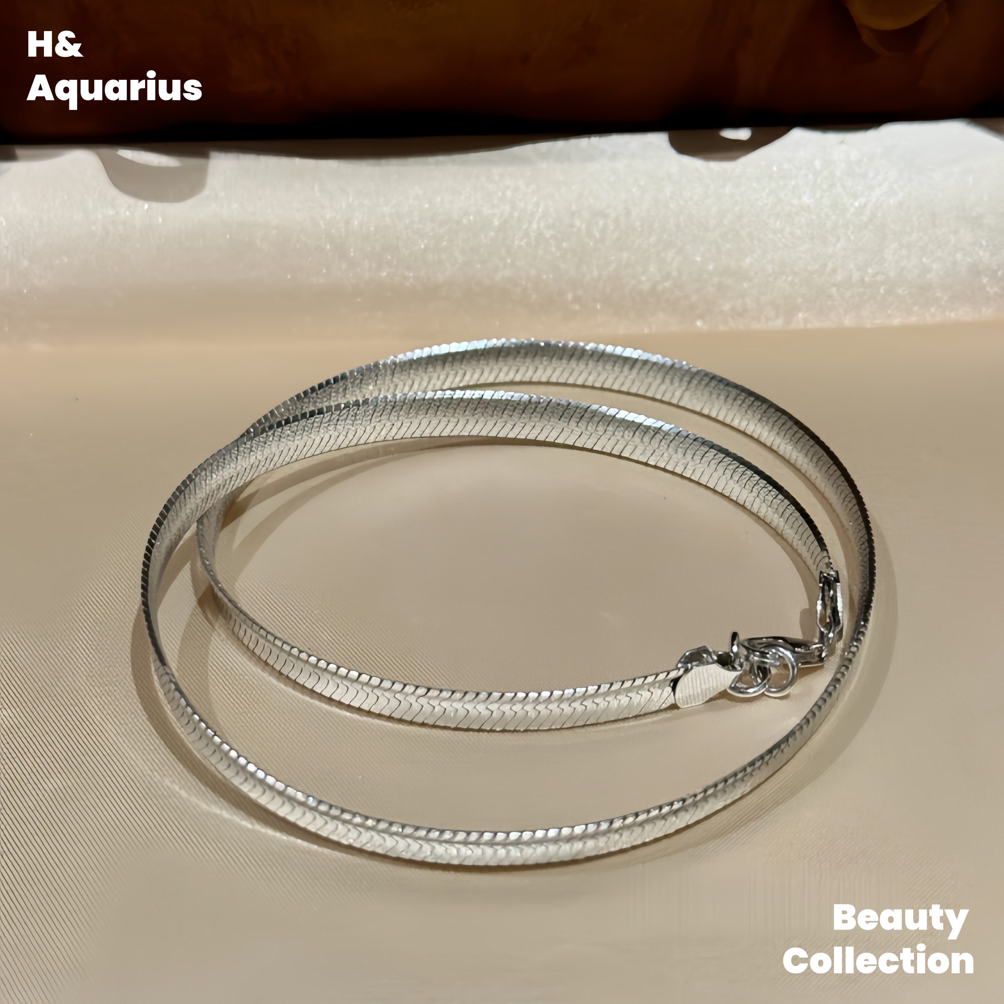 Chain 925 Silver Snake Bone Chain Wide Versatile Light Luxury Classic Necklace