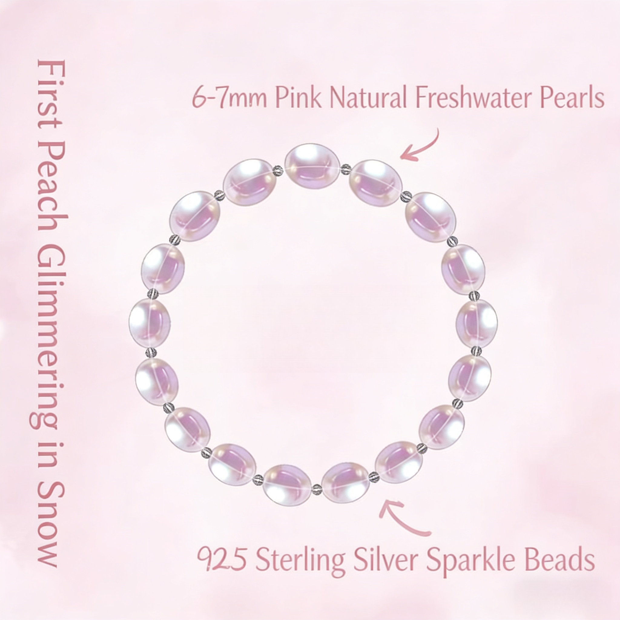 Chu Tao Yingxue Bracelet Pink Light Luxury Fashion Chinese Freshwater Pearl Bracelet