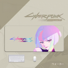 Cyberpunk Edgerunners Mouse Pad - Oversized Anime Gaming Desk Mat for Office Keyboard Laptop
