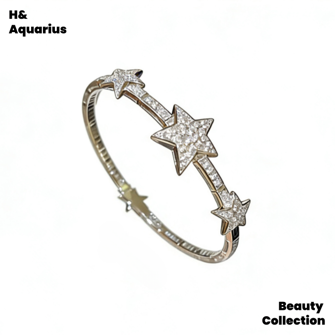 925 Silver Synthetic Zircon Bracelet Starry Bracelet Silver Versatile Light Luxury Inlaid Fashion Bracelet