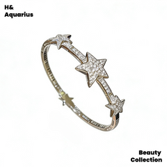 925 Silver Synthetic Zircon Bracelet Starry Bracelet Silver Versatile Light Luxury Inlaid Fashion Bracelet