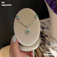Synthetic YAG Mint Mambo Pendant - 925 Silver Minimalist Luxury Fashion Necklace