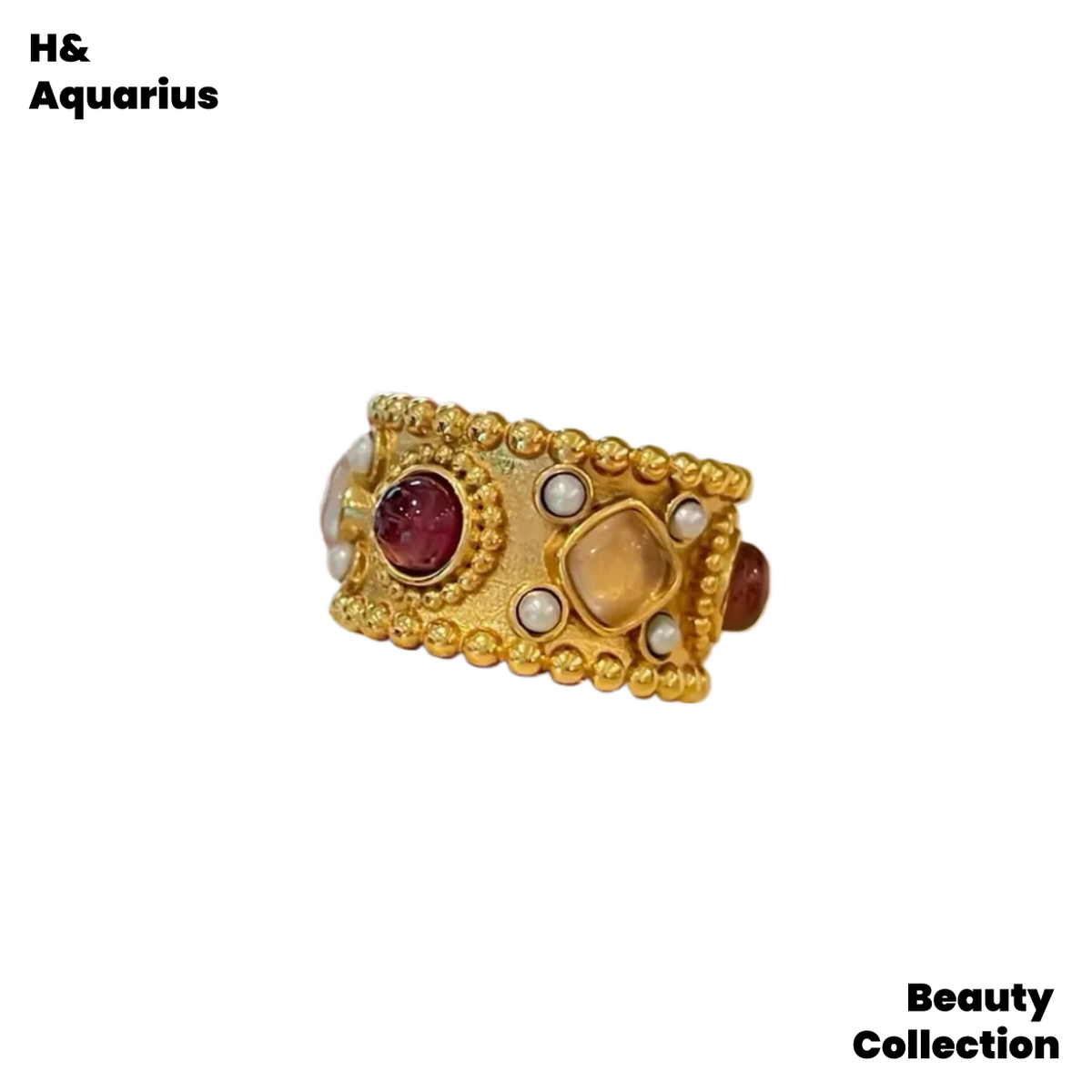 Duobao Candy Ring Natural Crystal Tourmaline Pre-Owned Light Luxury Color Niche Ring with Certificate
