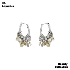 SUMIYAKI artistic earrings, high-quality twist coils, gold and silver earrings, rework