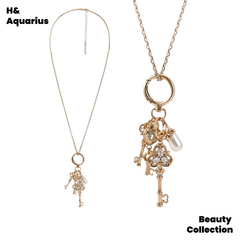 SUMIYAKI Love Lock Cylinder Series Vintage Key Pendant Necklace is detachable