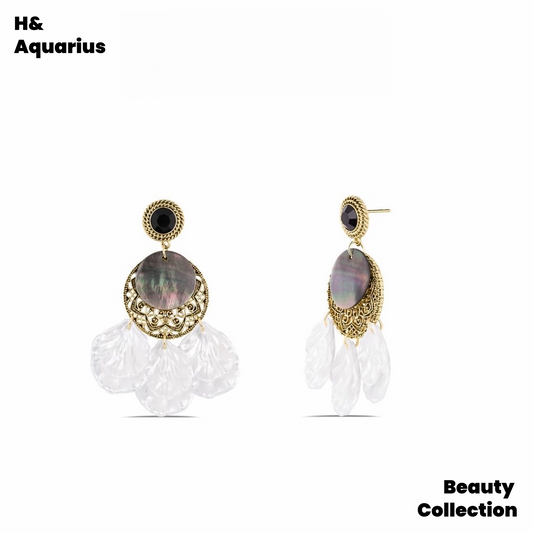 K-plated high-end atmospheric accessories with exquisite resort-style vintage earrings