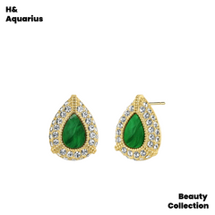 K-plated New Year's fashionable design exquisite retro temperament water drop earrings
