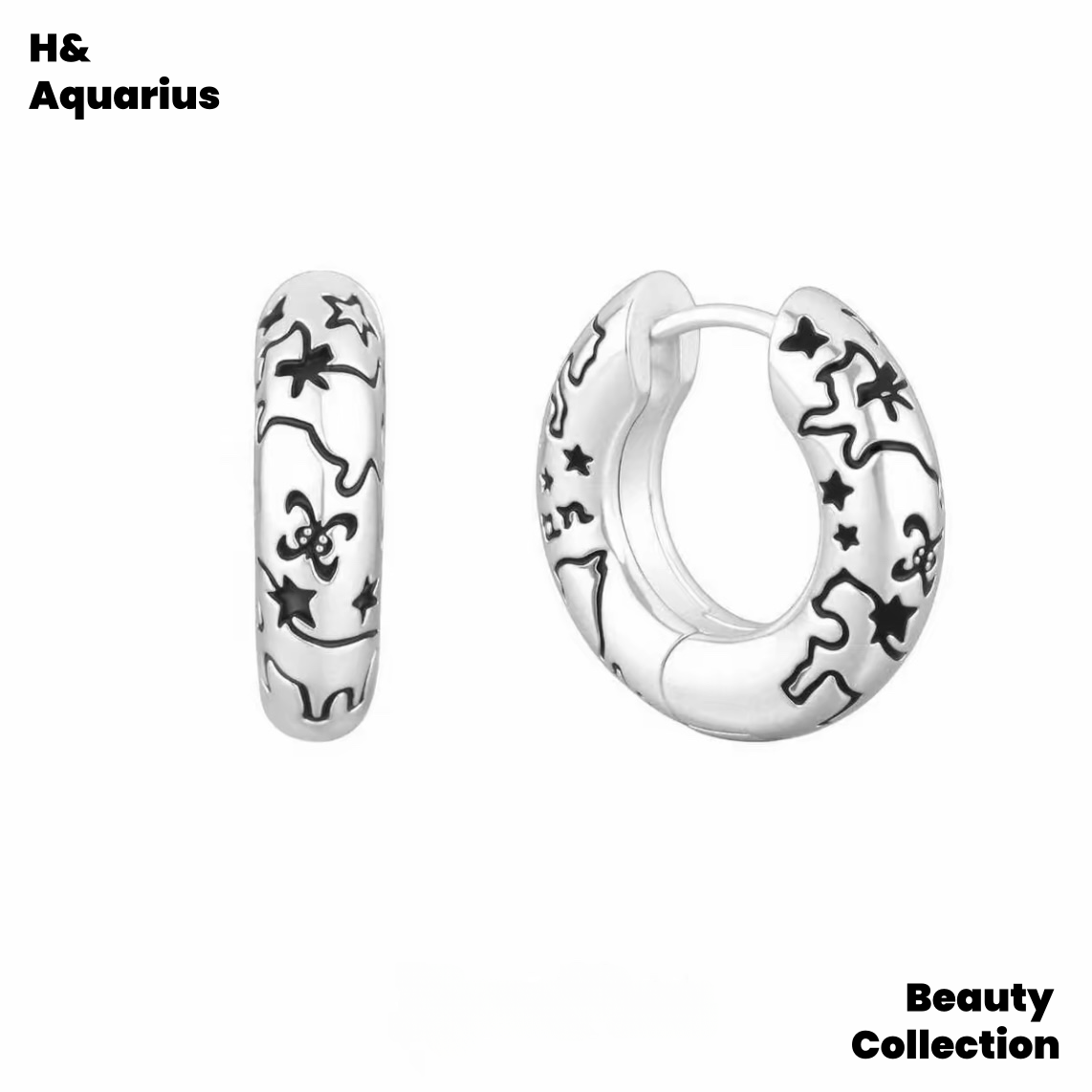 Brass earrings Original old hand-painted earrings for men and women with dreams for horses