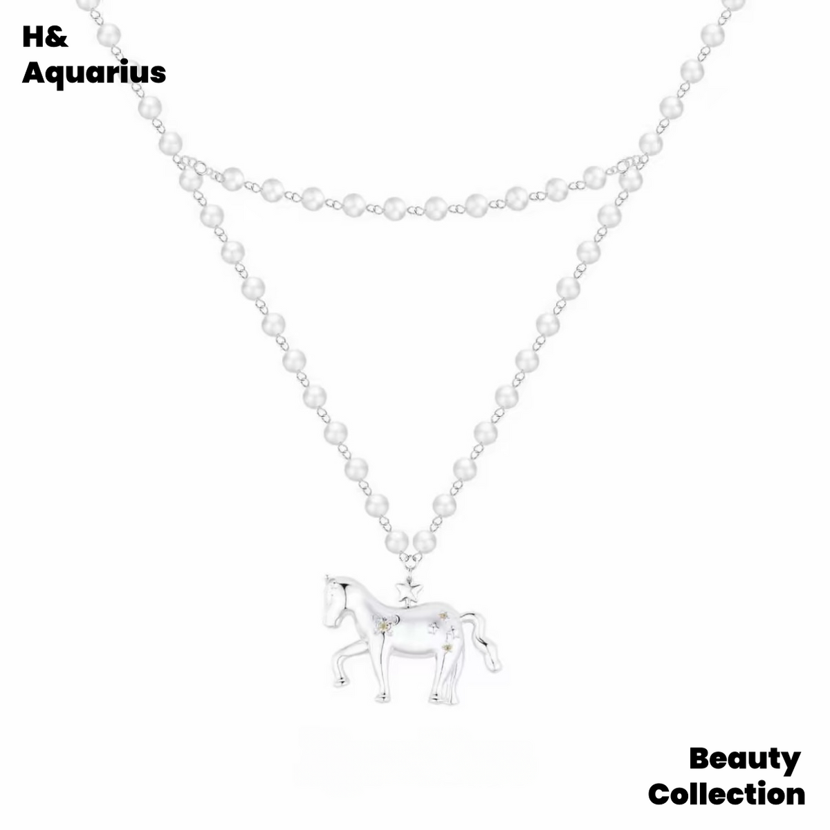 Brass necklace original old hand-painted necklace for men and women with dreams for horses