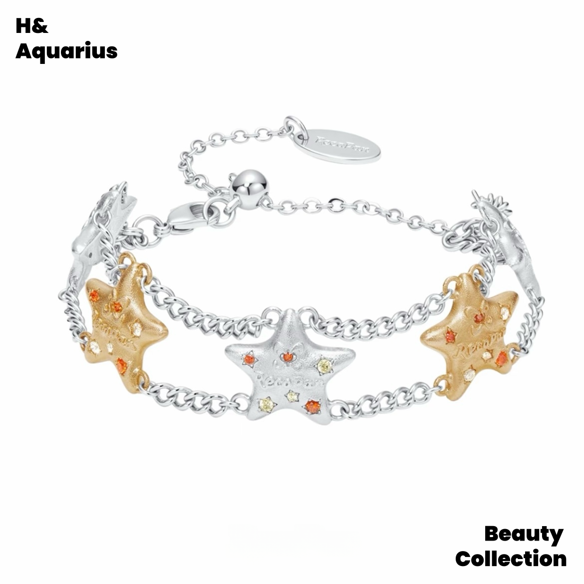 Brass synthetic zircon bracelet Reinventing the future vintage gold and silver bracelet