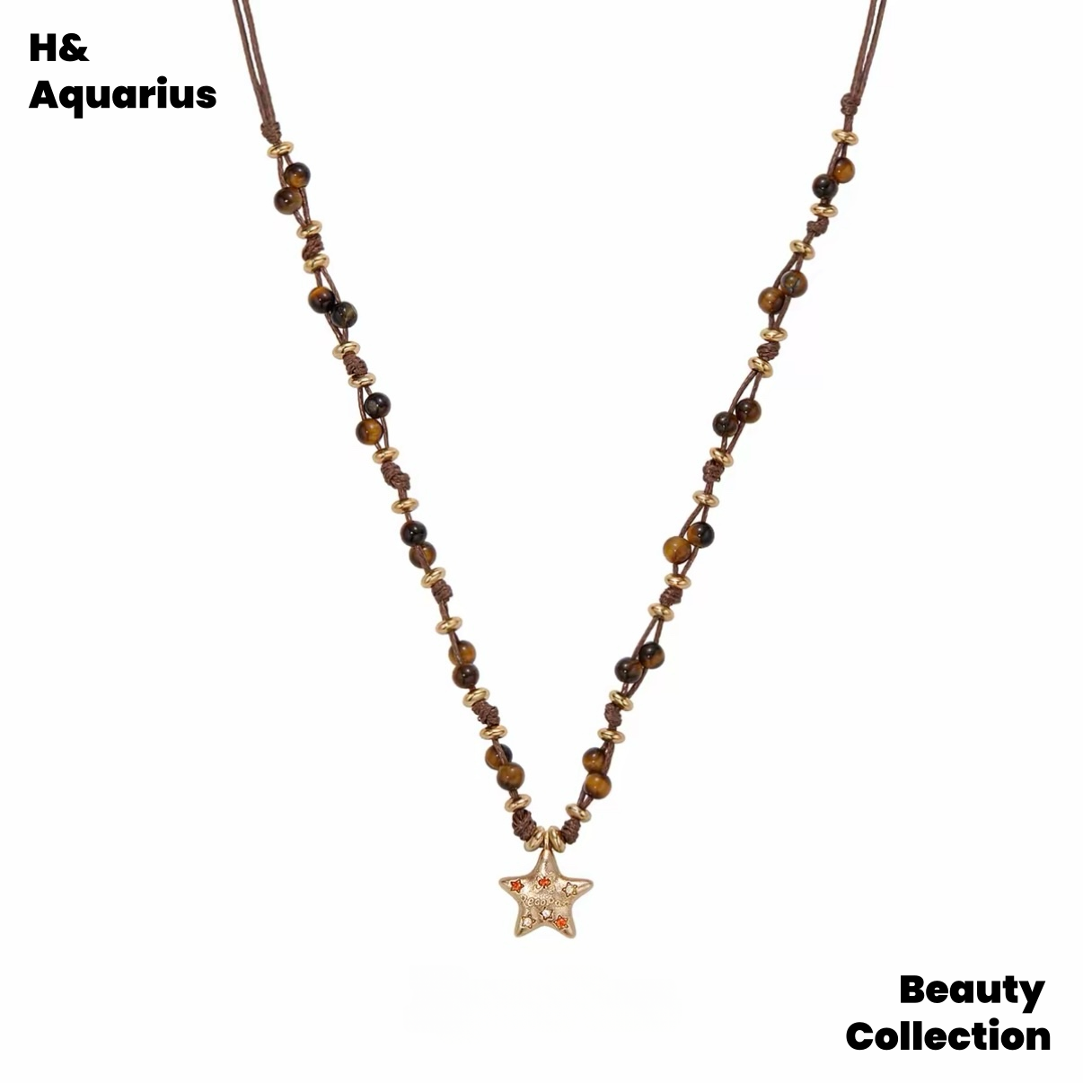 Brass necklace Reinventing the future star collarbone chain necklace bracelet