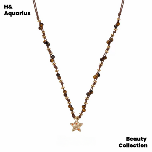 Brass necklace Reinventing the future star collarbone chain necklace bracelet