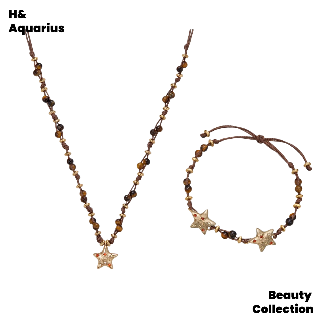 Brass necklace Reinventing the future star collarbone chain necklace bracelet
