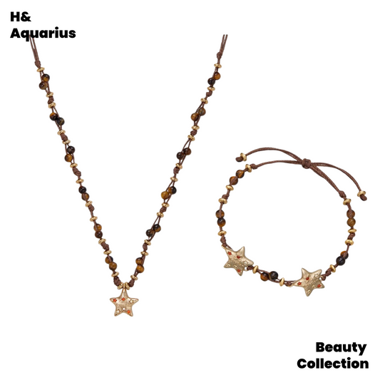Brass necklace Reinventing the future star collarbone chain necklace bracelet