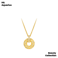 K Gold-Plated Necklace - Original Fade-Resistant Golden Weave Auspicious New Year Necklace