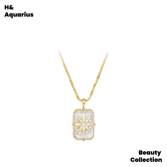 K Gold-Plated Necklace - Original Fade-Resistant Morning Star New Year Edition Geometric Necklace