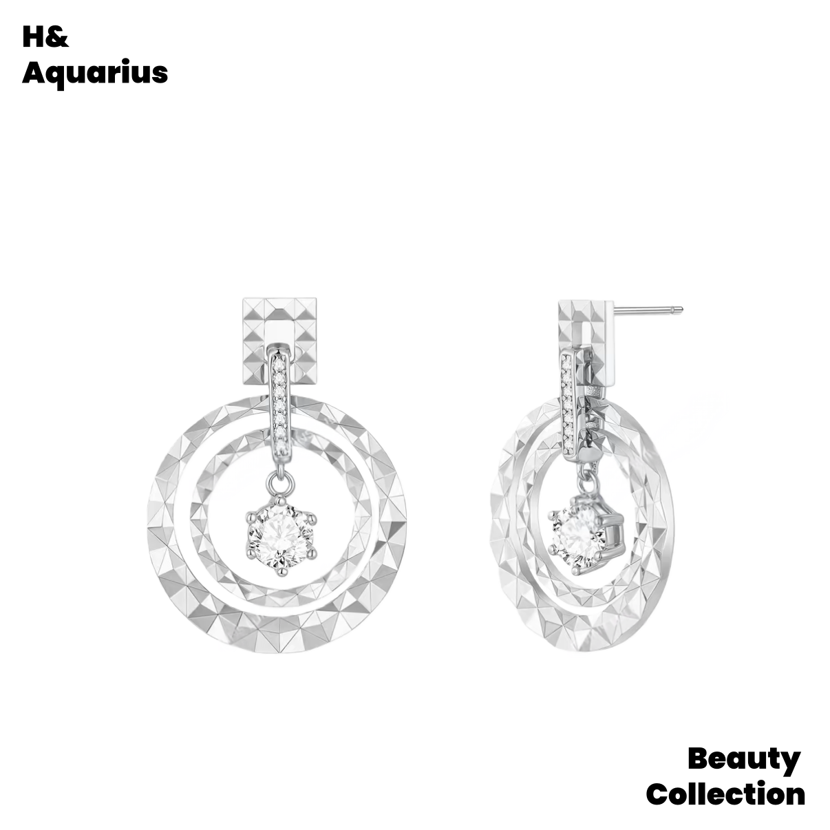 Ripple Light Earring New Year Earrings - Round Luxury Minimalist Hoops for Women