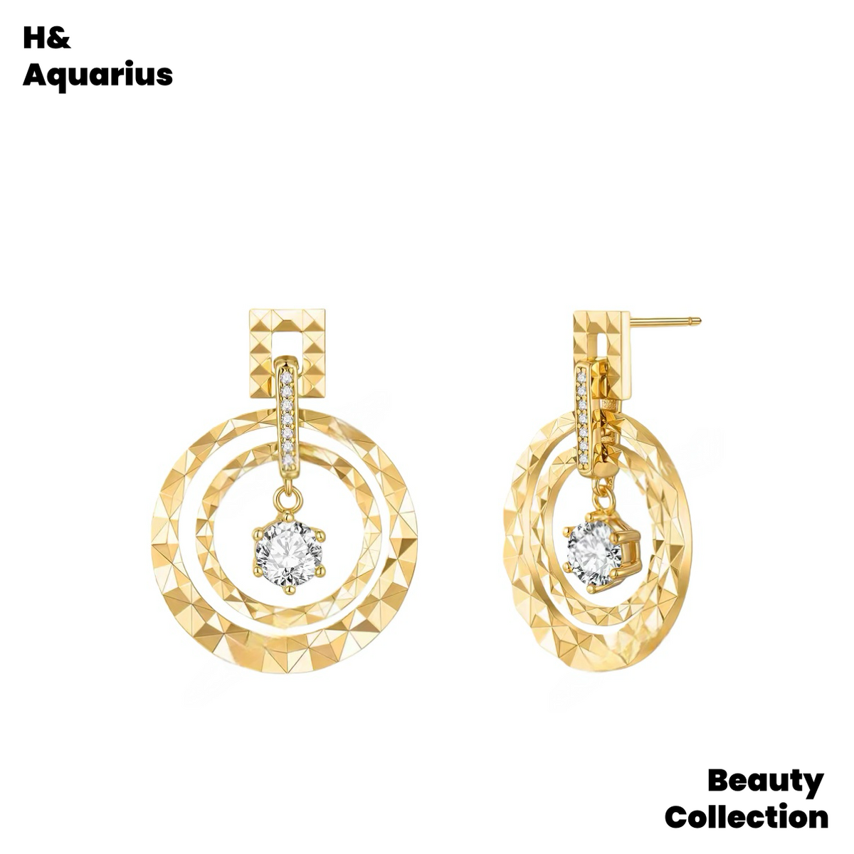 Ripple Light Earring New Year Earrings - Round Luxury Minimalist Hoops for Women