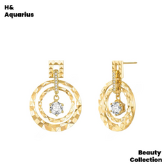 Ripple Light Earring New Year Earrings - Round Luxury Minimalist Hoops for Women
