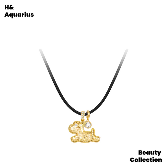 Dog Pendant New Year Necklace - Minimalist Pet Jewelry Luxury Gift