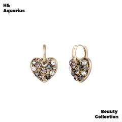 Punk Heart Earrings - New Year Edgy Love Design Small Hoops