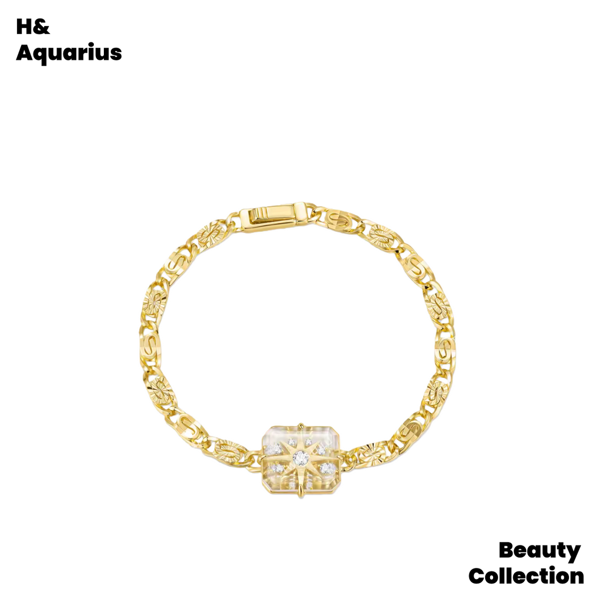 Gold Plated Morning Star Bracelet - New Year Geometric Chain Minimalist Gift