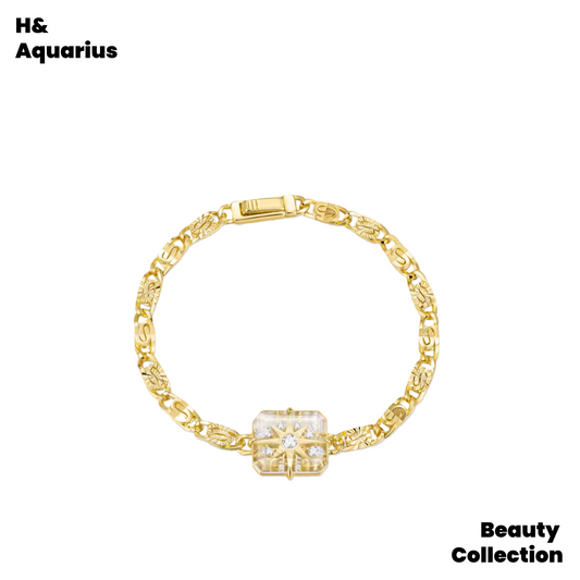Gold Plated Morning Star Bracelet - New Year Geometric Chain Minimalist Gift