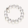 Lucent Rock Crystal Round Bead Bracelet