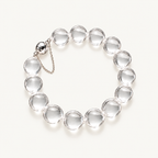 Lucent Rock Crystal Round Bead Bracelet