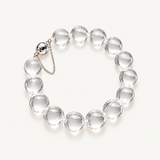 Lucent Rock Crystal Round Bead Bracelet