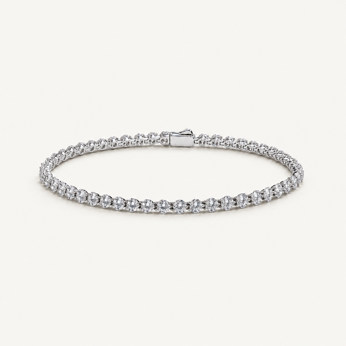 Silver Slim Tennis Bracelet