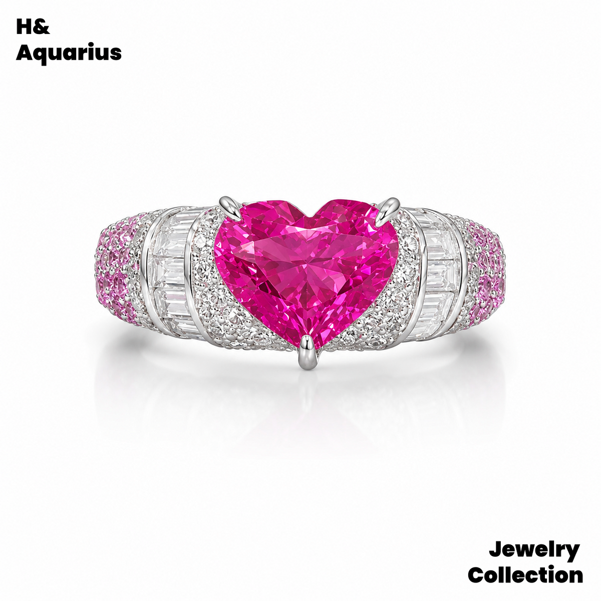 925 Silver & Zirconia Neon Party Ring - Luxury Minimalist Statement Ring for Women