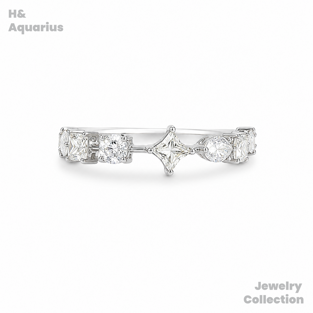 925 Silver & Zirconia Star Island Overture Ring - Minimalist Luxury Statement Ring