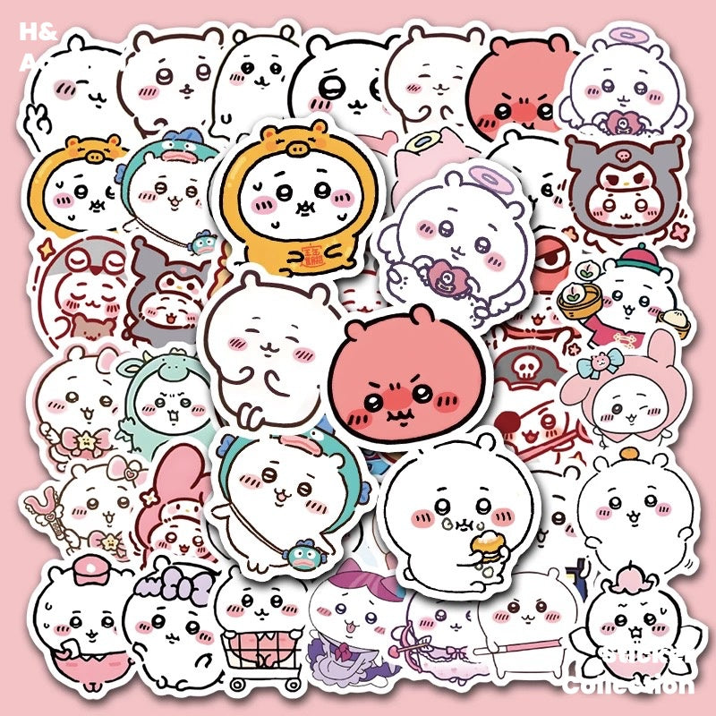460 Chiikawa stickers cute cartoon DIY high value notebook decoration waterproof stickers
