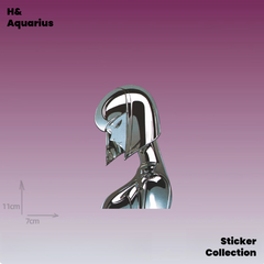 Cyberpunk Metal Girl Hollow sticker Automobile waterproof flat sticker