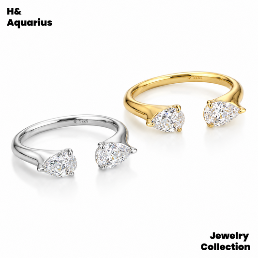 925 Silver & Zirconia Stardust Ring - Minimalist Everyday Stackable Ring