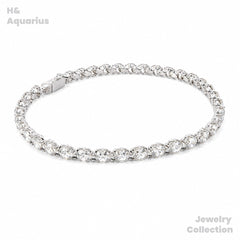 925 Silver & Zirconia Tennis Bracelet - Minimalist Luxury Everyday Chain for Women