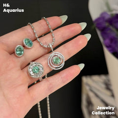 Synthetic YAG Mint Mambo Pendant - 925 Silver Minimalist Luxury Fashion Necklace