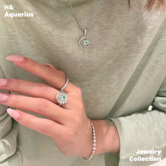 Synthetic YAG Mint Mambo Pendant - 925 Silver Minimalist Luxury Fashion Necklace