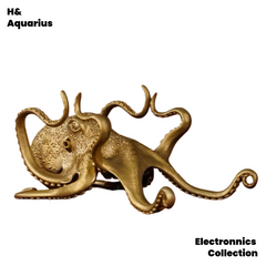 Wu insect brass octopus stand multifunctional desktop ornament ipad tablet phone support stand pen holder decoration