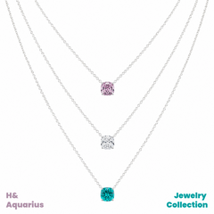 925 Silver & Zirconia Moonlight Cube Necklace/Studs - Minimalist Everyday Silver Jewelry Set