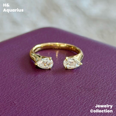 925 Silver & Zirconia Stardust Ring - Minimalist Everyday Stackable Ring