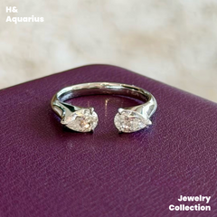 925 Silver & Zirconia Stardust Ring - Minimalist Everyday Stackable Ring