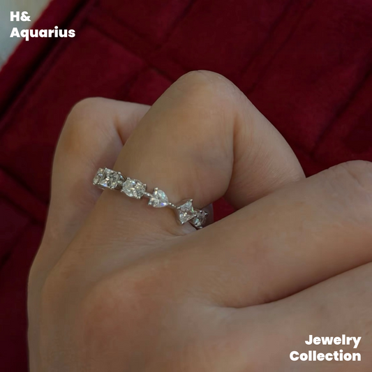 925 Silver & Zirconia Star Island Overture Ring - Minimalist Luxury Statement Ring