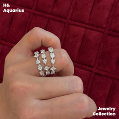 925 Silver & Zirconia Star Island Overture Ring - Minimalist Luxury Statement Ring