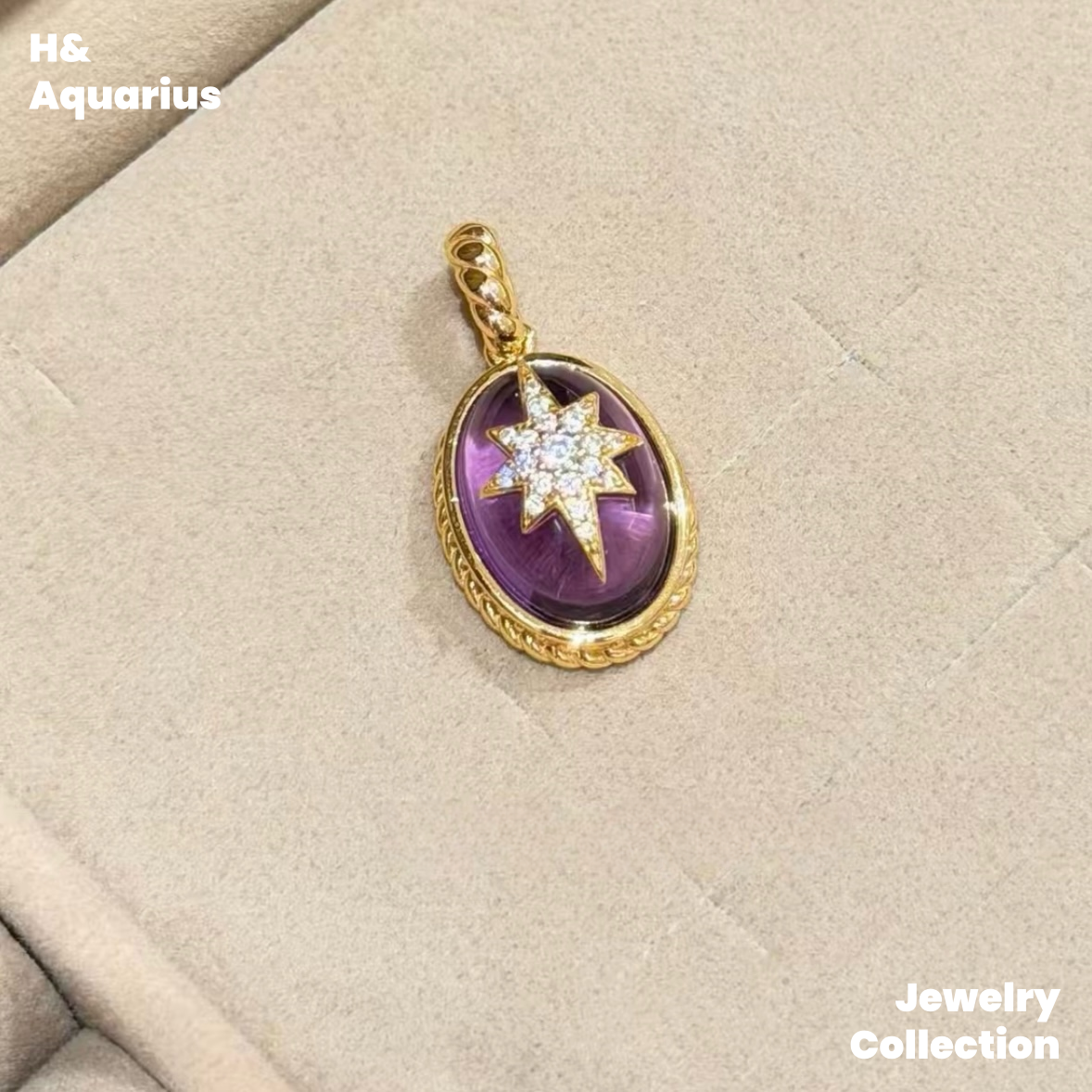 Purple Night Oracle Pendant - 925 Silver Crystal Luxury Mystical Necklace