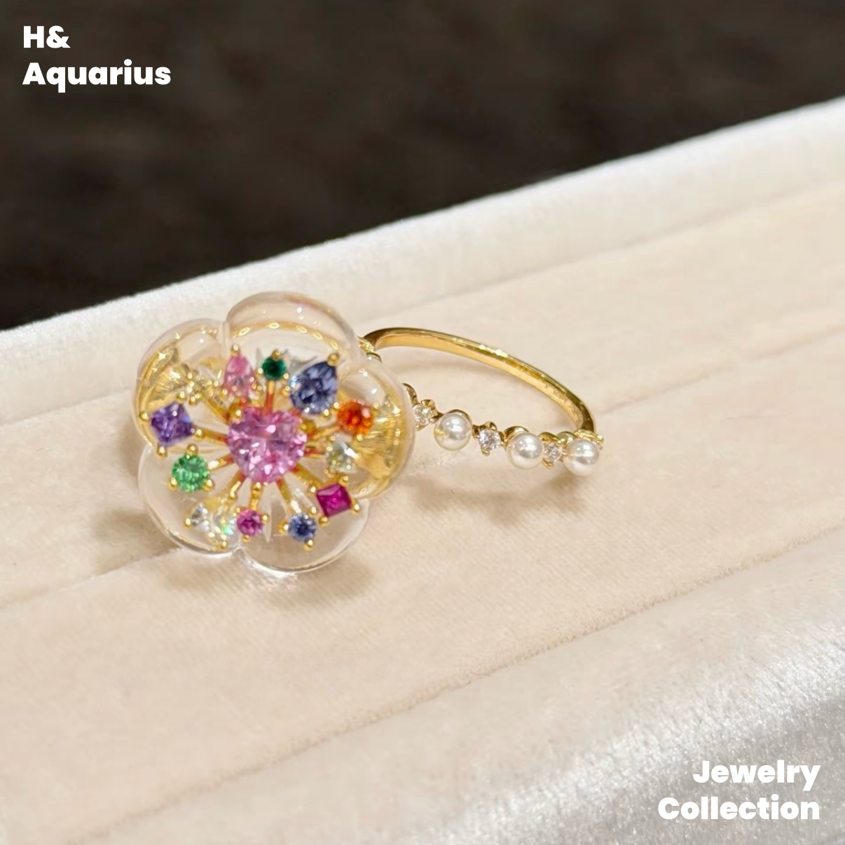 Candy Sparkle Ring - 925 Silver Crystal Colorful Minimalist Fashion Ring
